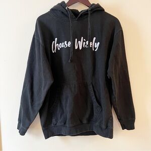 J. Cole Choose Wisely Hoodie Black Pullover Unisex Front Pouch Pocket
